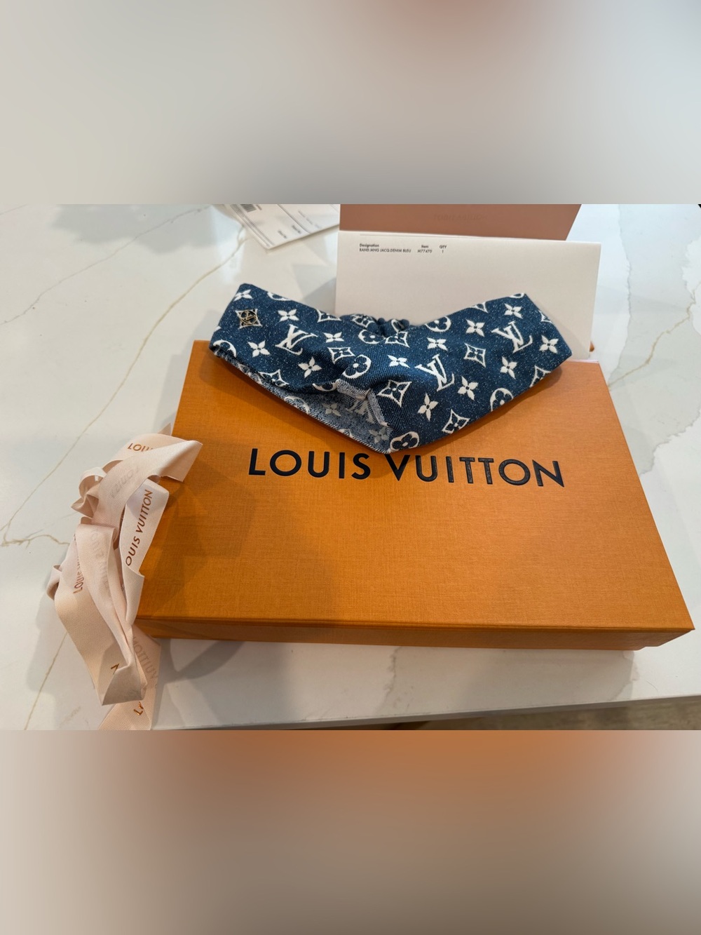Louis Vuitton denim bandeau